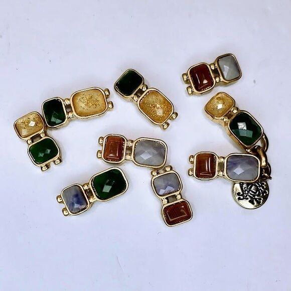 Vintage Stretch Bracelet Jewelry Making Supplies Set of 5 DIY Crafting - Picture 5 of 10